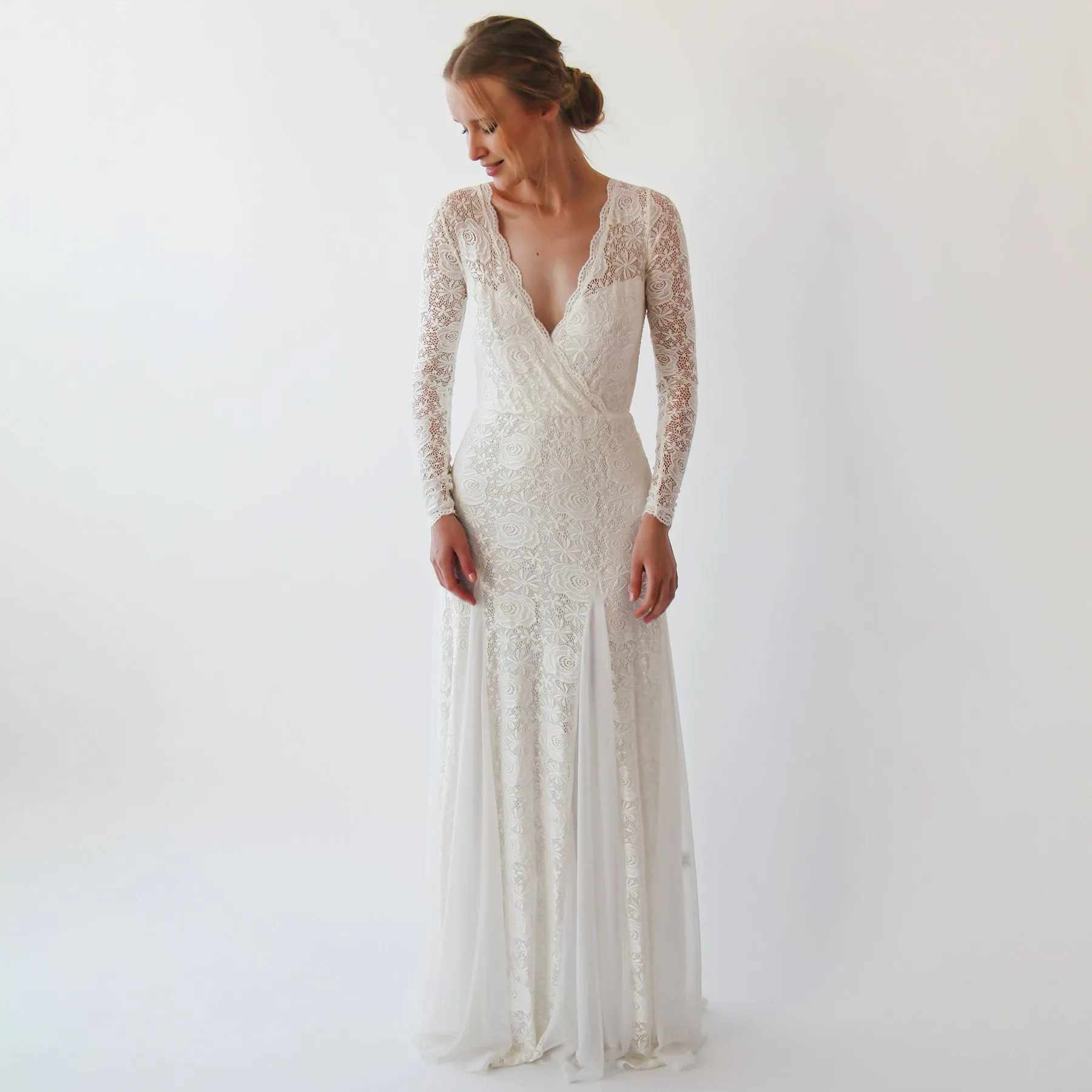 Curvy Long Sleeves dress #1239