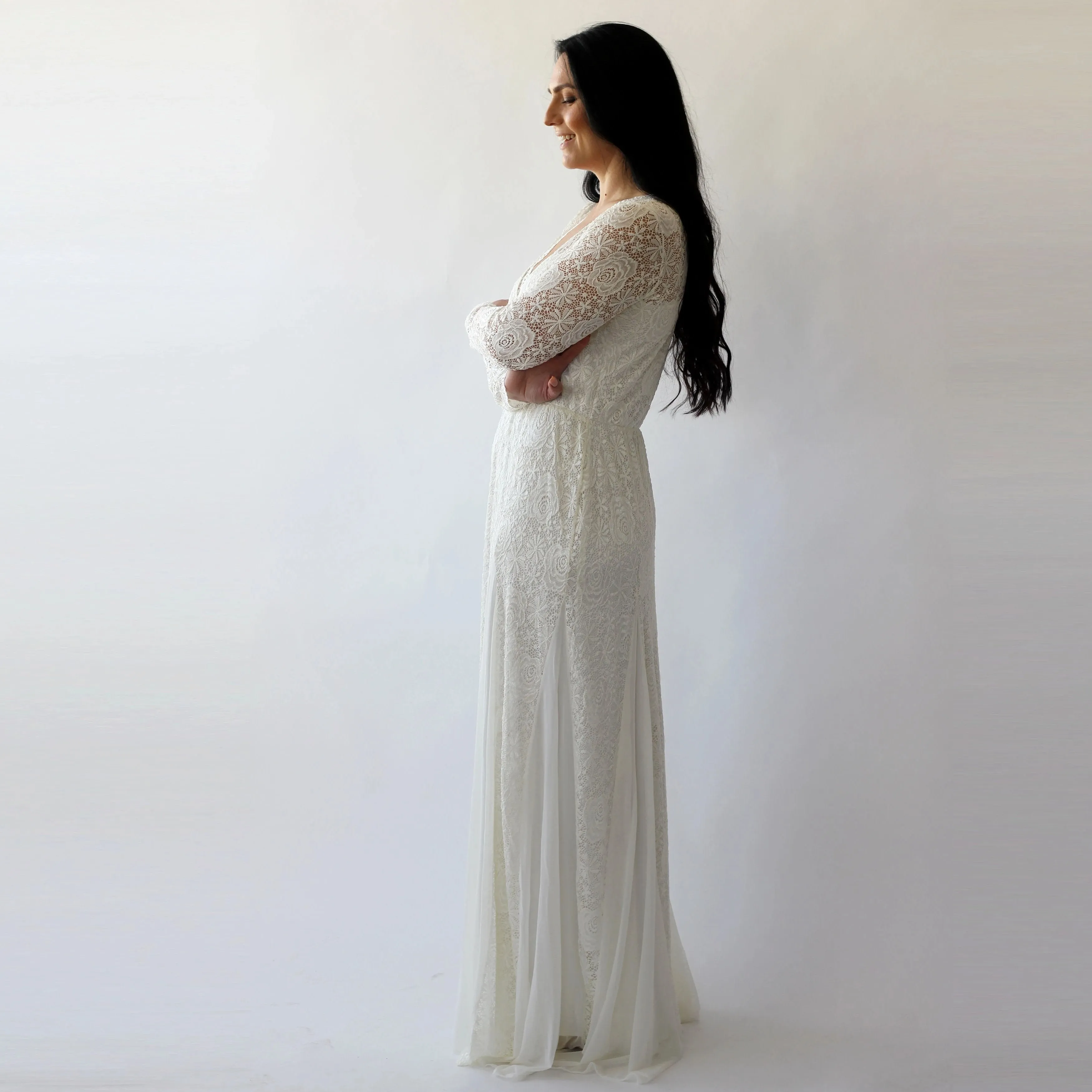 Curvy Long Sleeves dress #1239