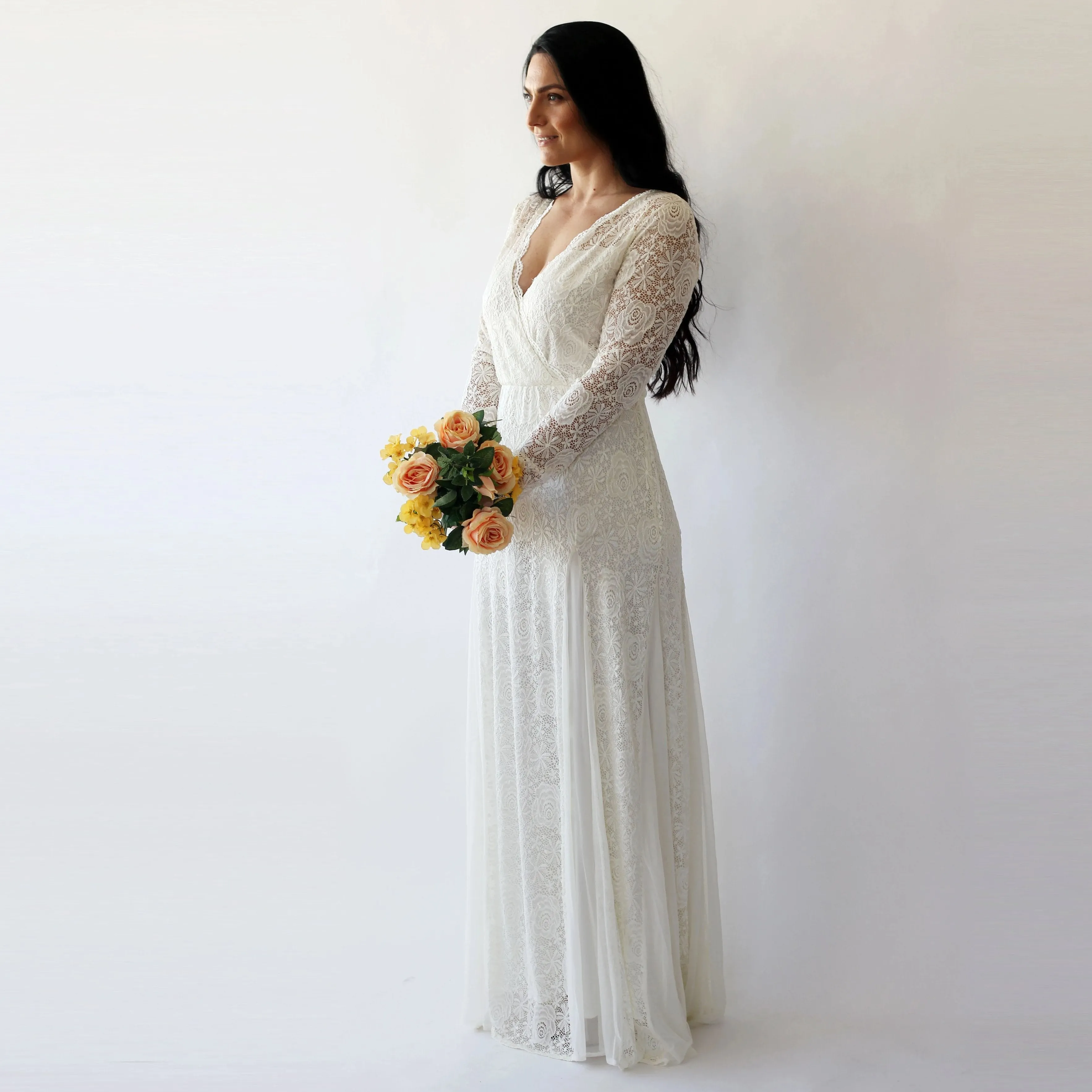 Curvy Long Sleeves dress #1239