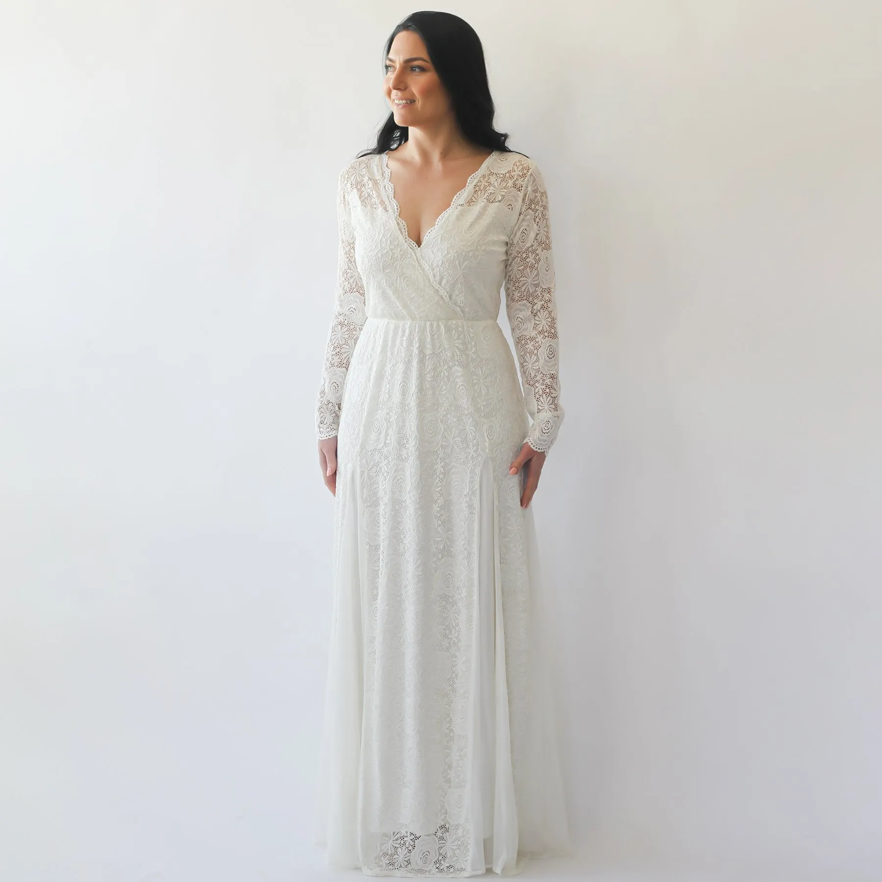 Curvy Long Sleeves dress #1239