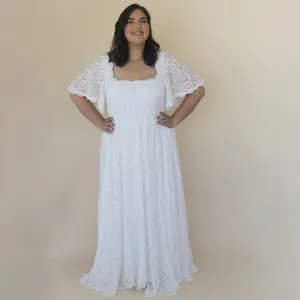 Curvy Square Neckline Dress #1322