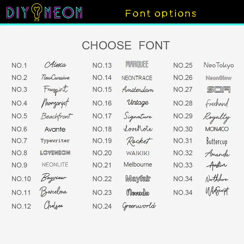 CUSTOM NEON SIGNS｜CREATE YOUR OWN DESIGN