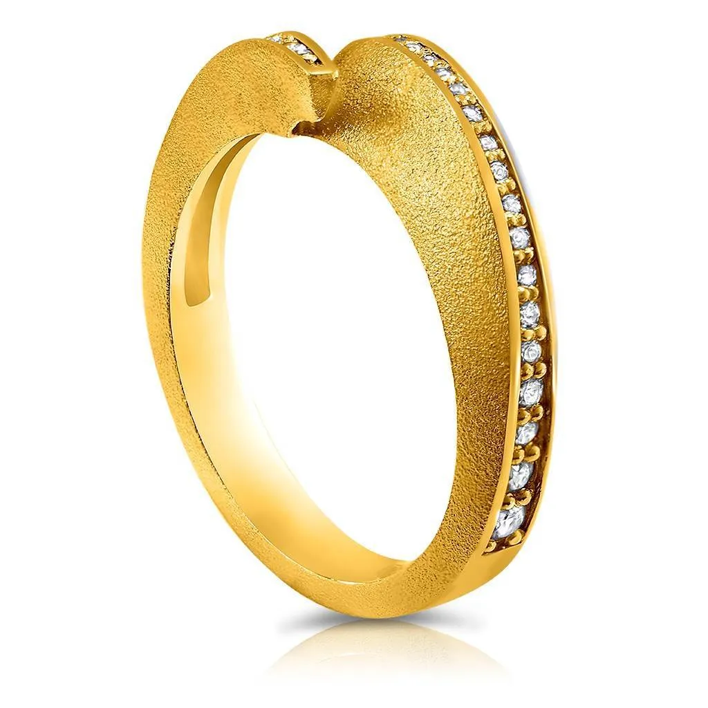 Dance Of Life Diamond Back Wedding Band