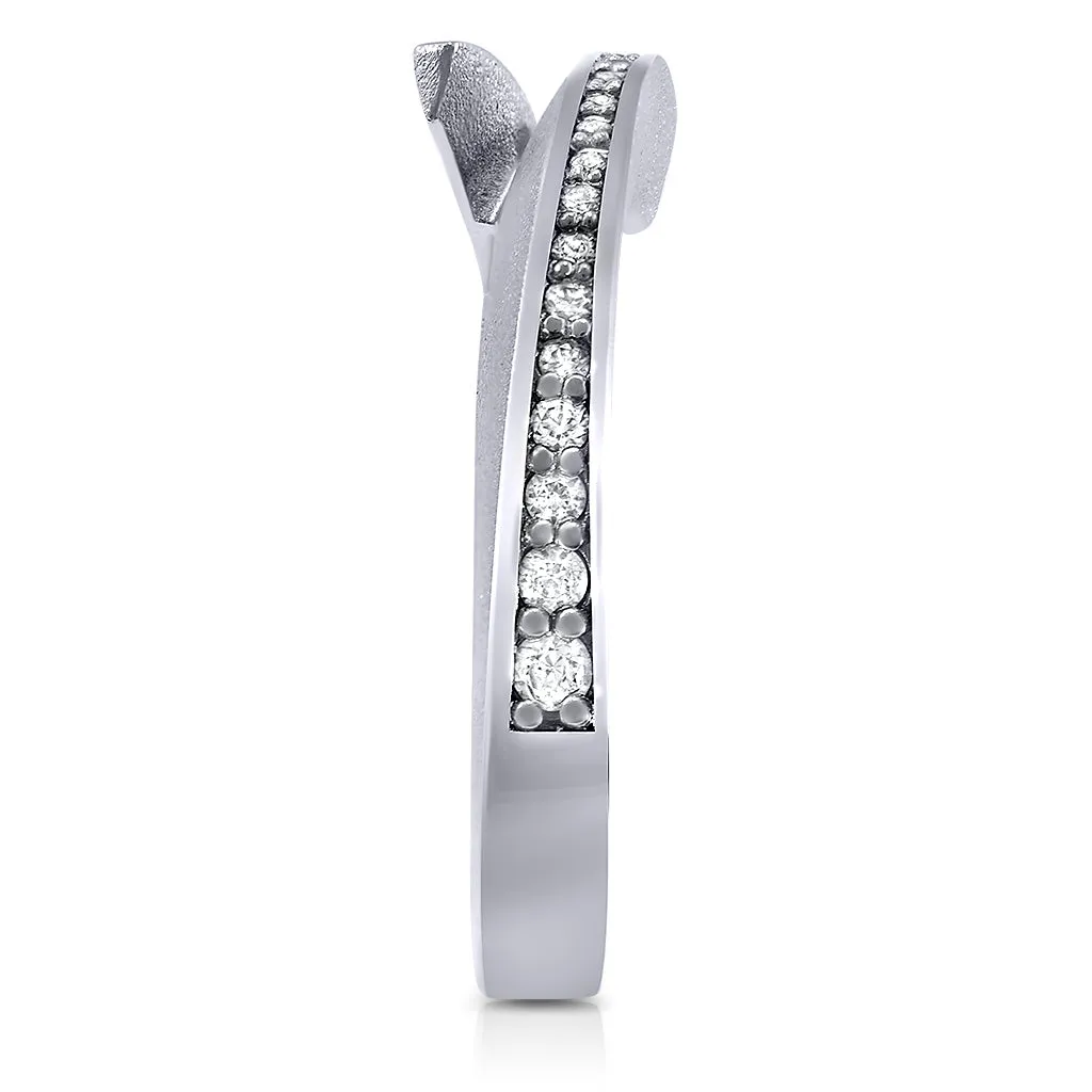 Dance Of Life Diamond Back Wedding Band