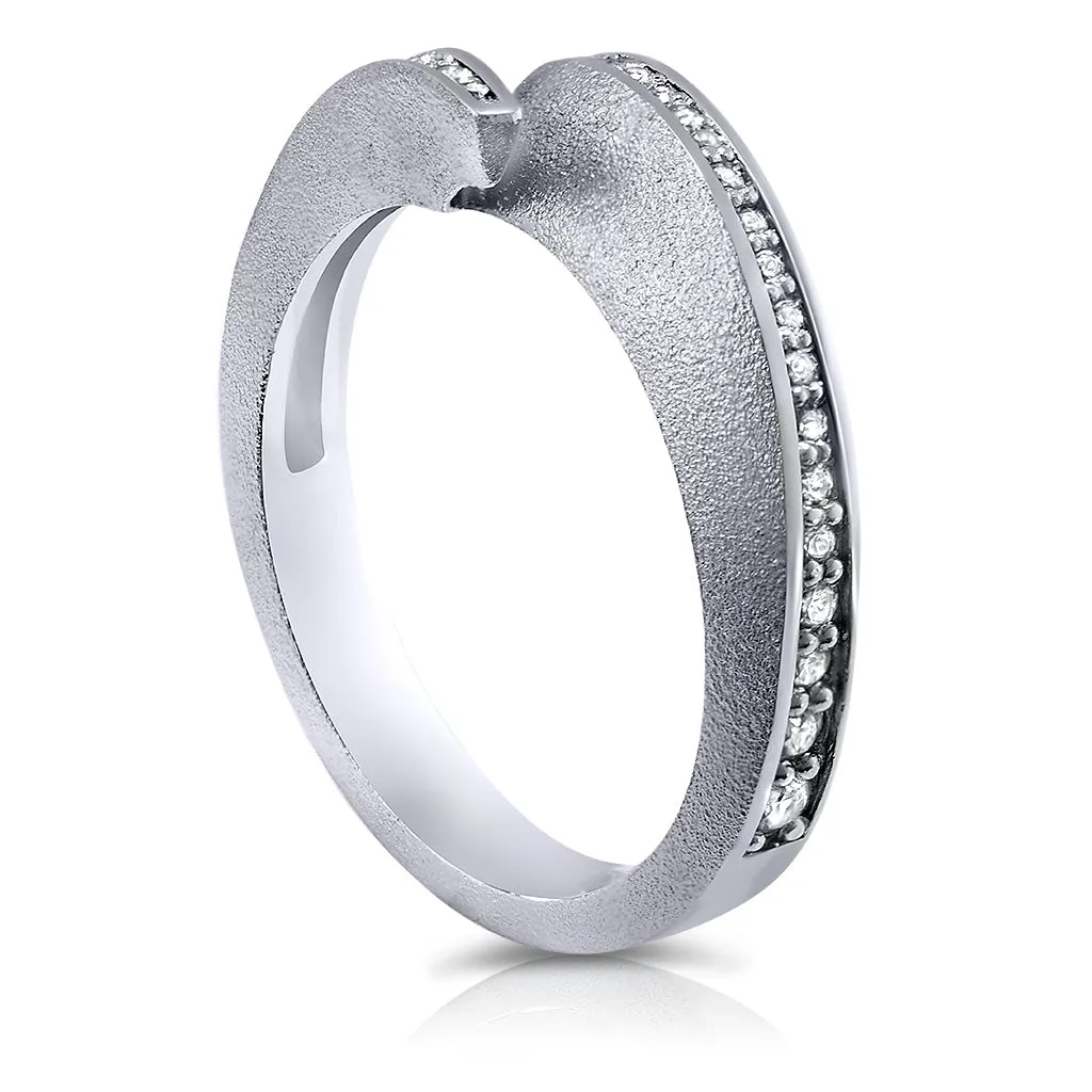 Dance Of Life Diamond Back Wedding Band