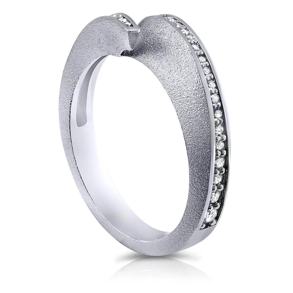 Dance Of Life Diamond Back Wedding Band