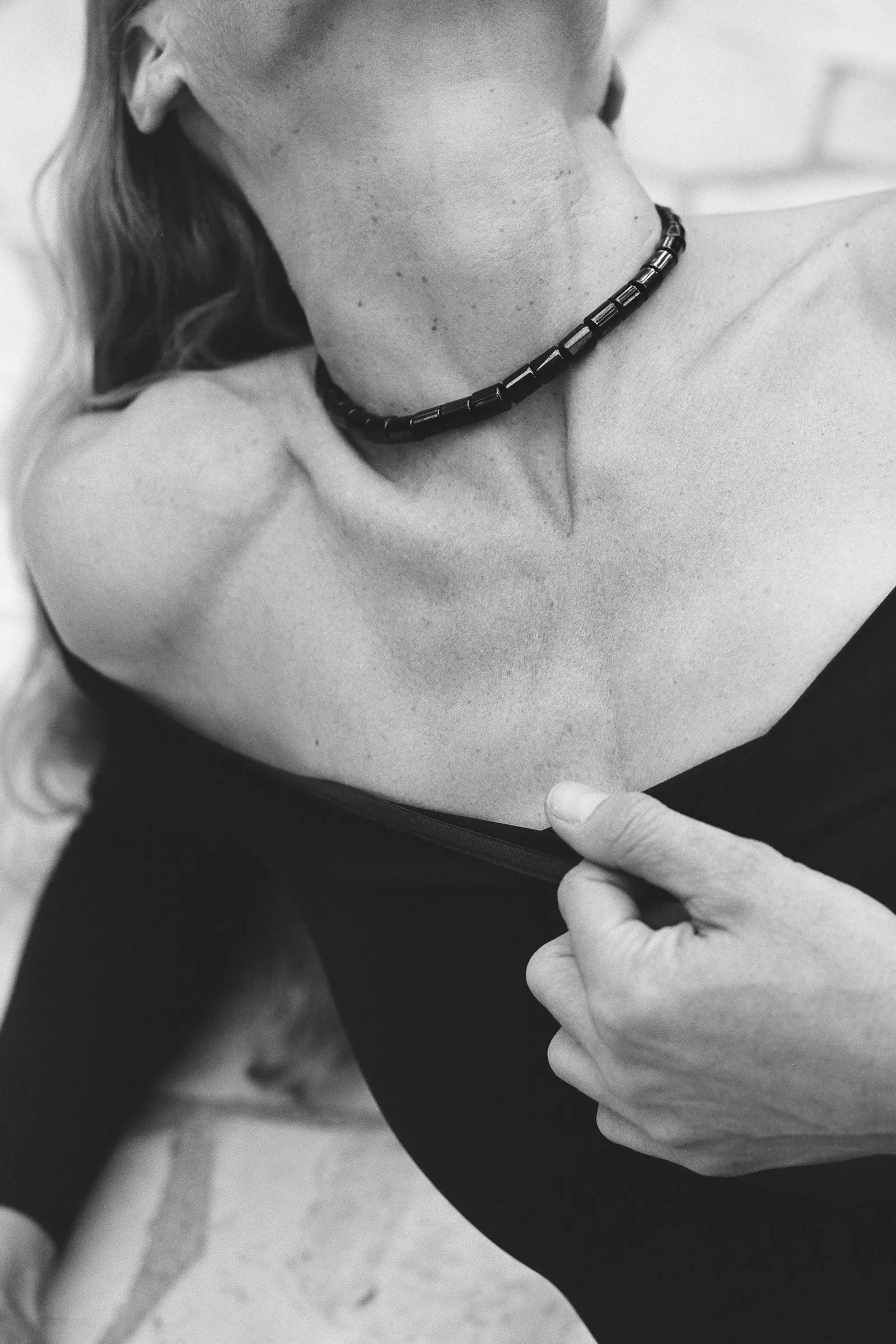 Deco Collar in Barrel-Cut Onyx