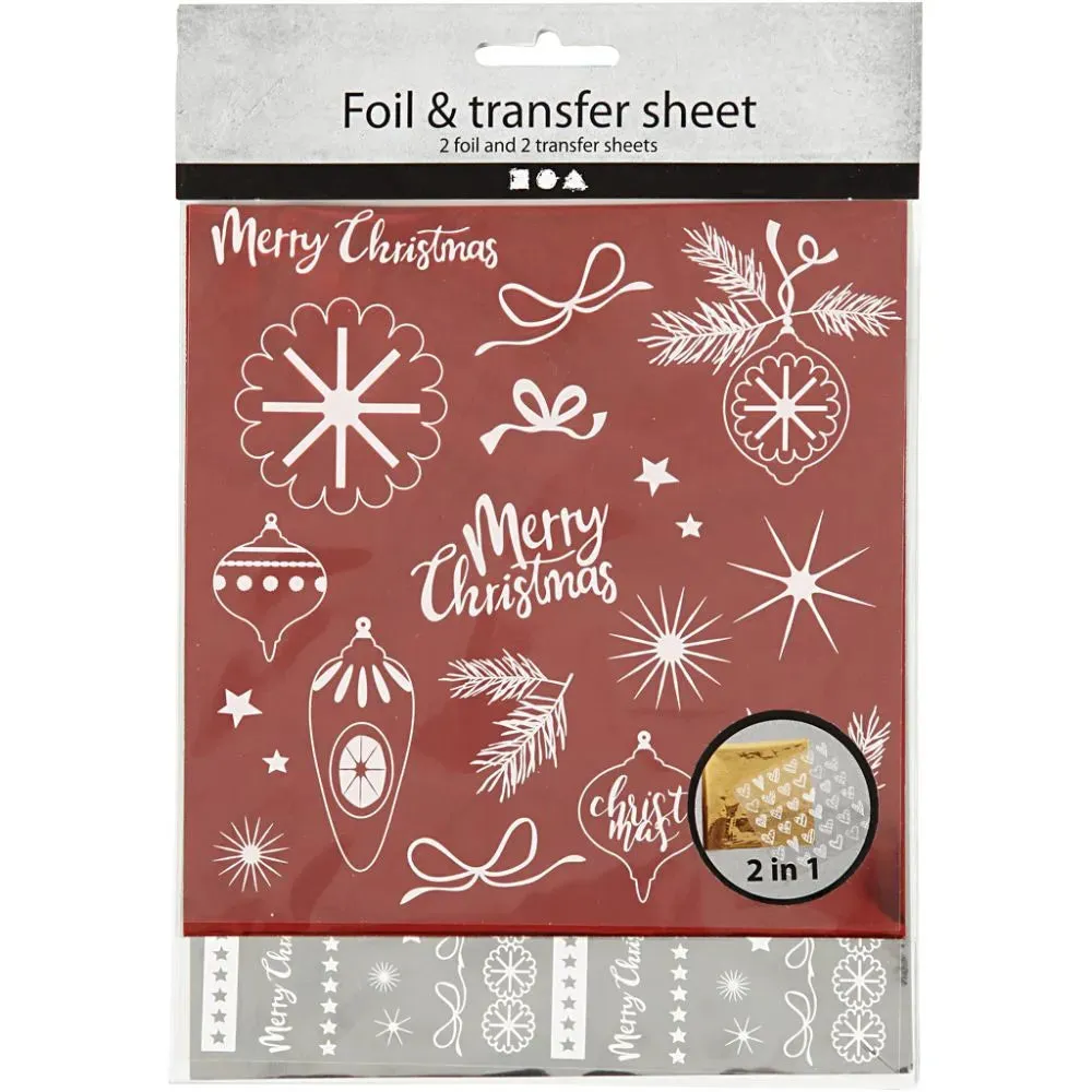 Decorative Different Design Metallic Foil Transfer Sheet 15cm Card Making Crafts