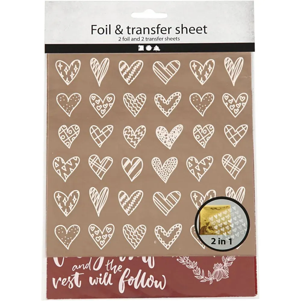 Decorative Different Design Metallic Foil Transfer Sheet 15cm Card Making Crafts