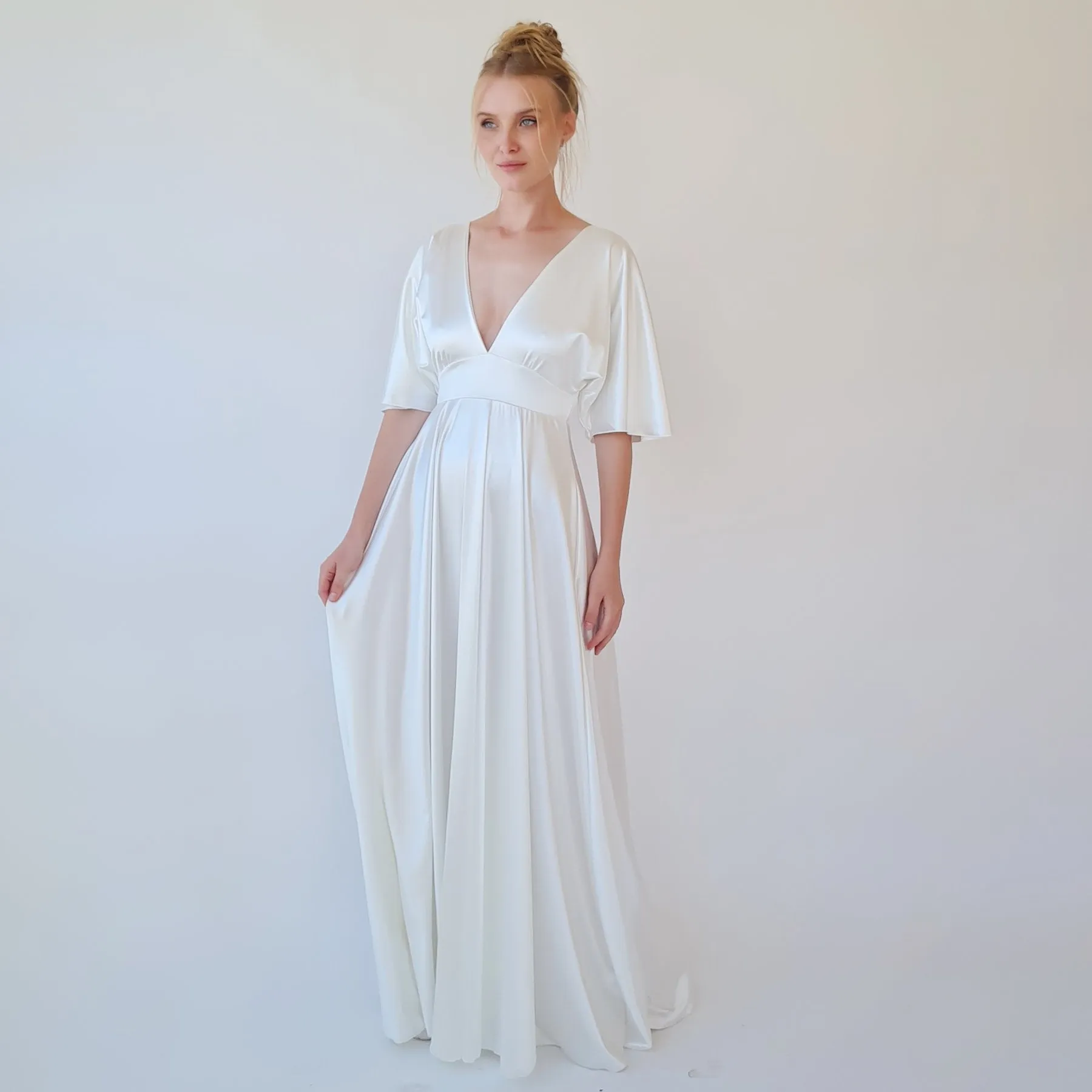 Deep V Wedding Dress #1350