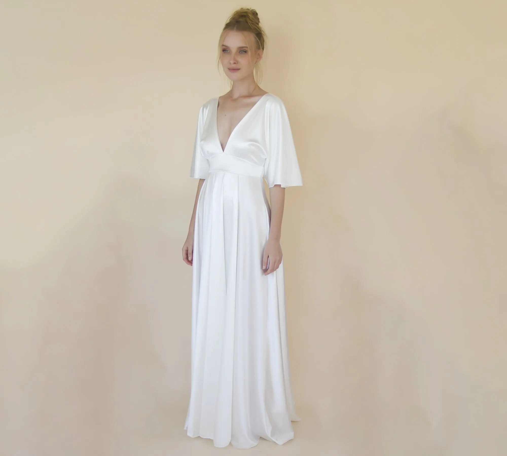 Deep V Wedding Dress #1350