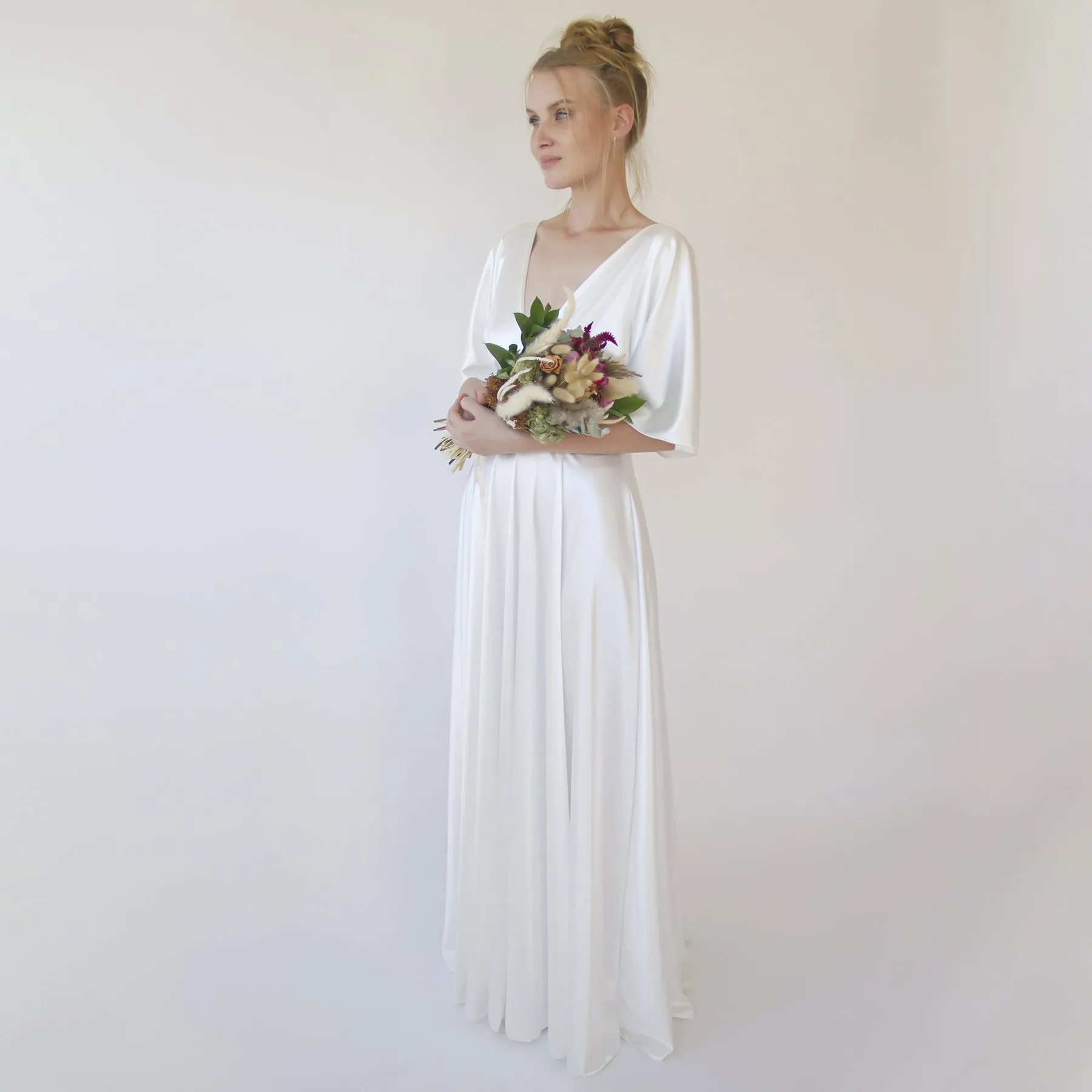 Deep V Wedding Dress #1350