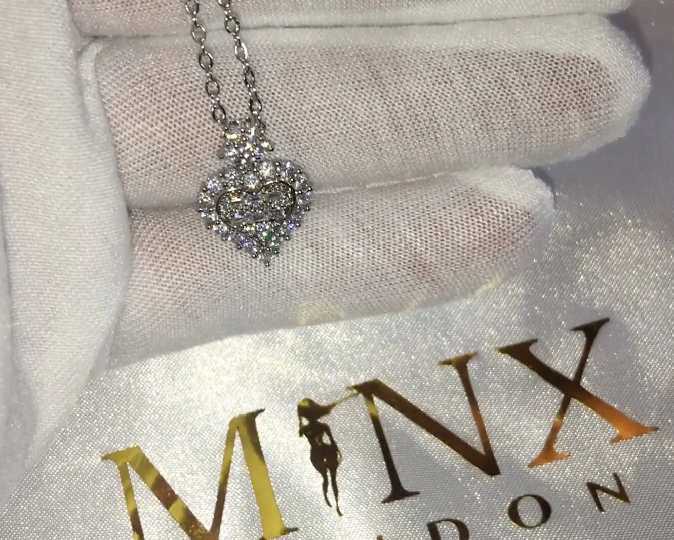 Diamond Heart Necklace | Womens Diamond Necklace | Heart Necklace with Diamonds | Iced Out Chain | Heart Necklace Silver | Heart Pendant