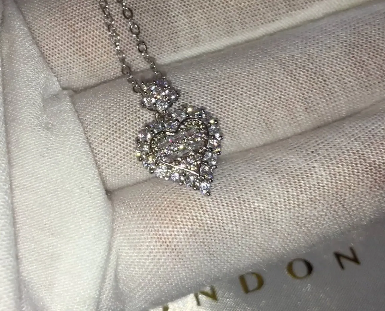 Diamond Heart Necklace | Womens Diamond Necklace | Heart Necklace with Diamonds | Iced Out Chain | Heart Necklace Silver | Heart Pendant