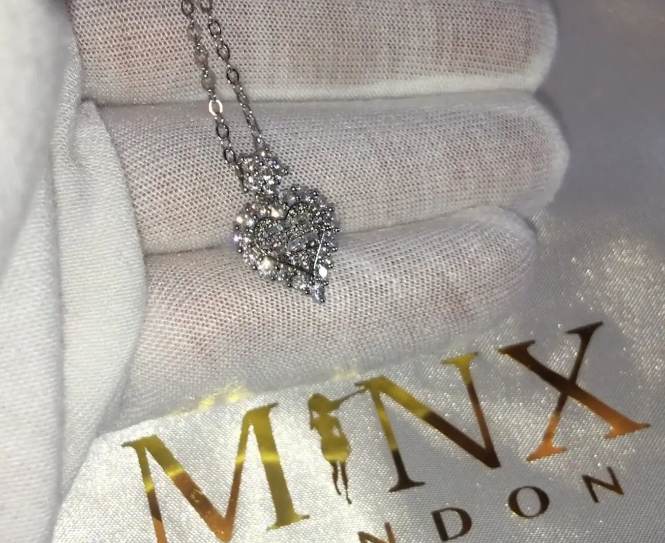 Diamond Heart Necklace | Womens Diamond Necklace | Heart Necklace with Diamonds | Iced Out Chain | Heart Necklace Silver | Heart Pendant