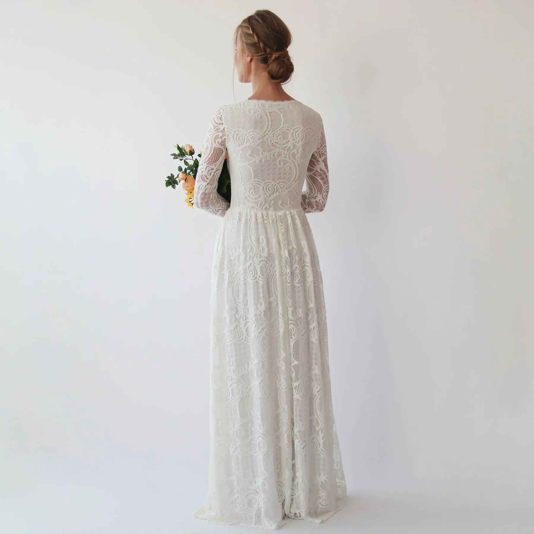 Diamond neck dress #1243