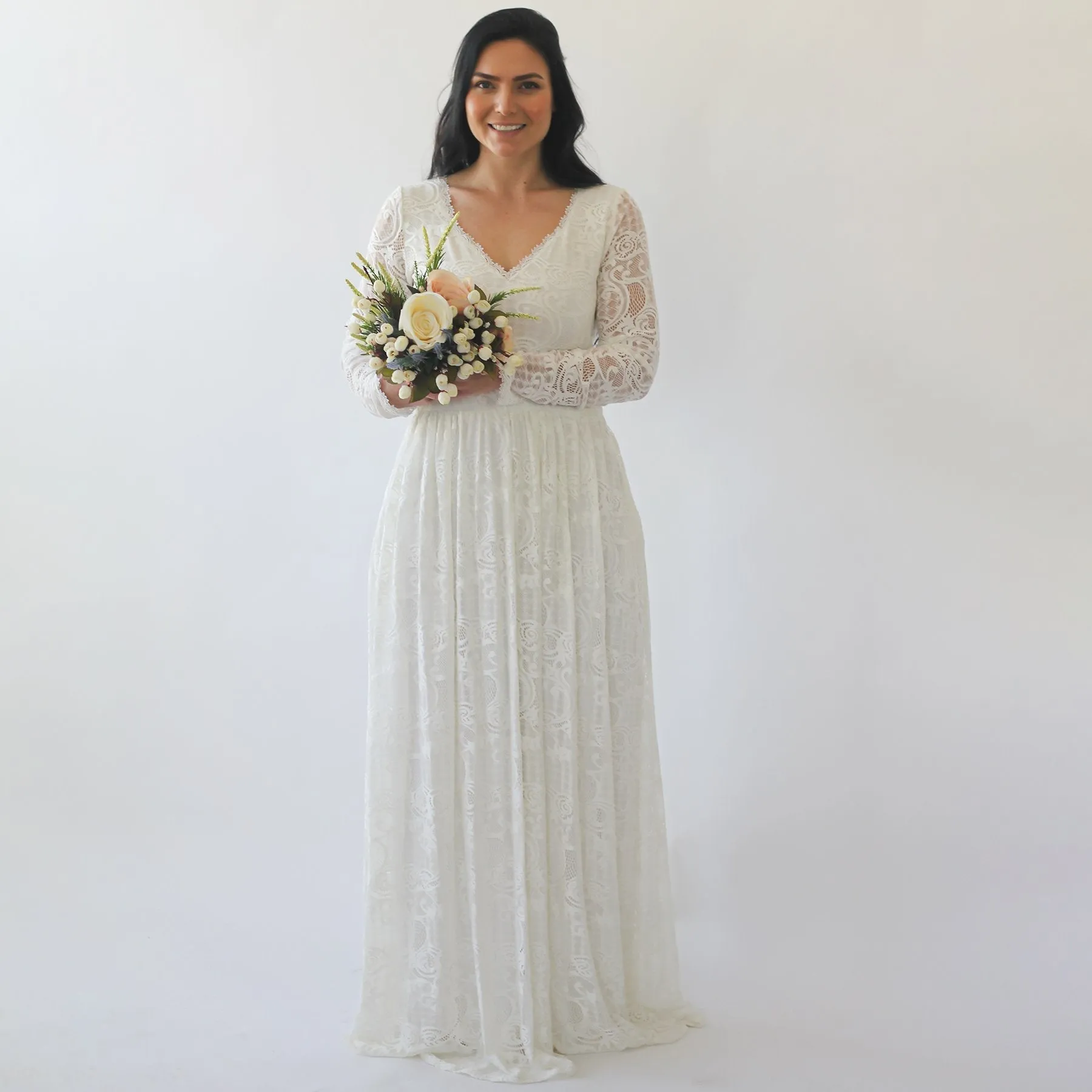 Diamond neck dress #1243