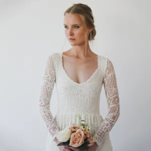 Diamond neck dress #1243