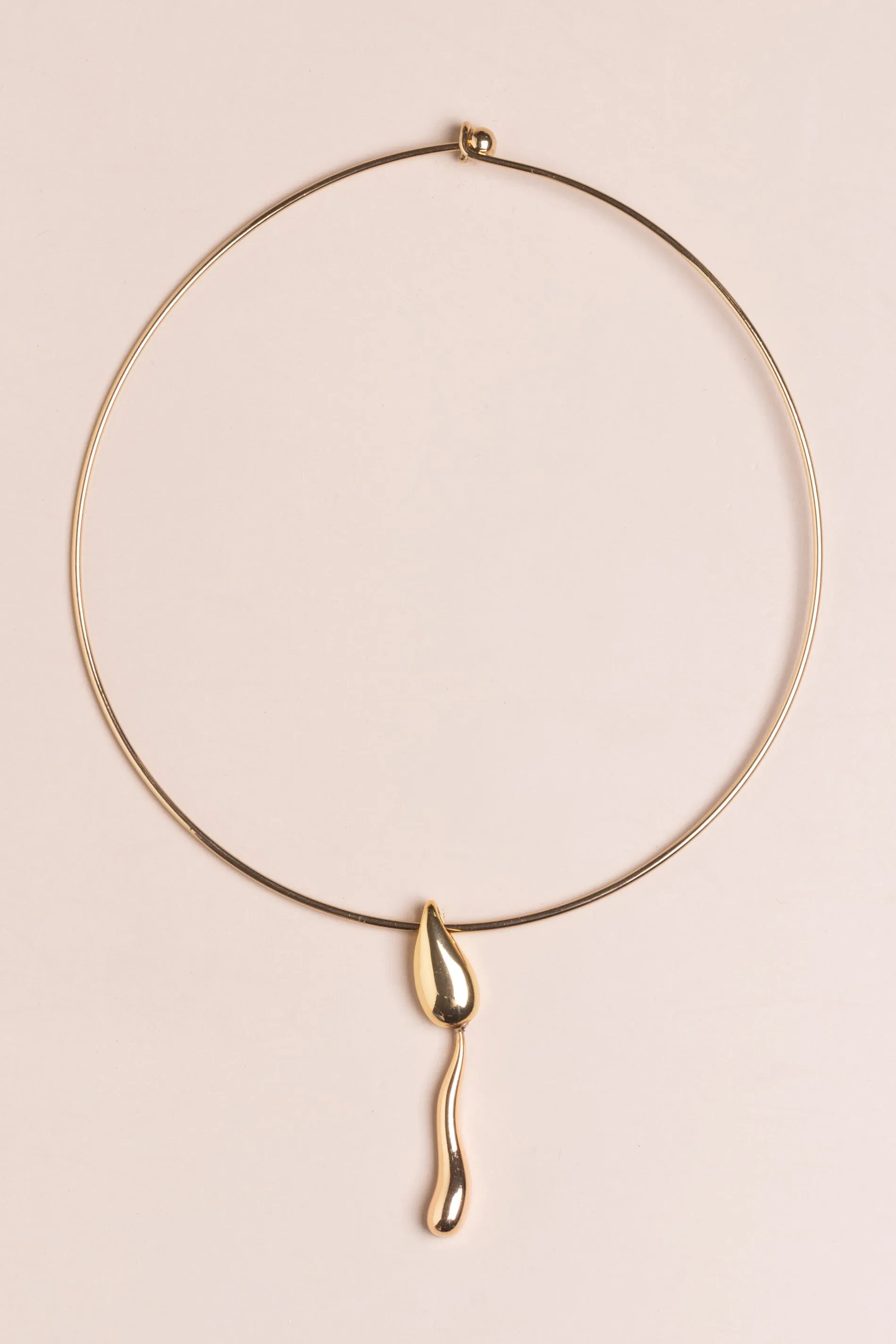 Double Waterdrop Minimalist Necklace