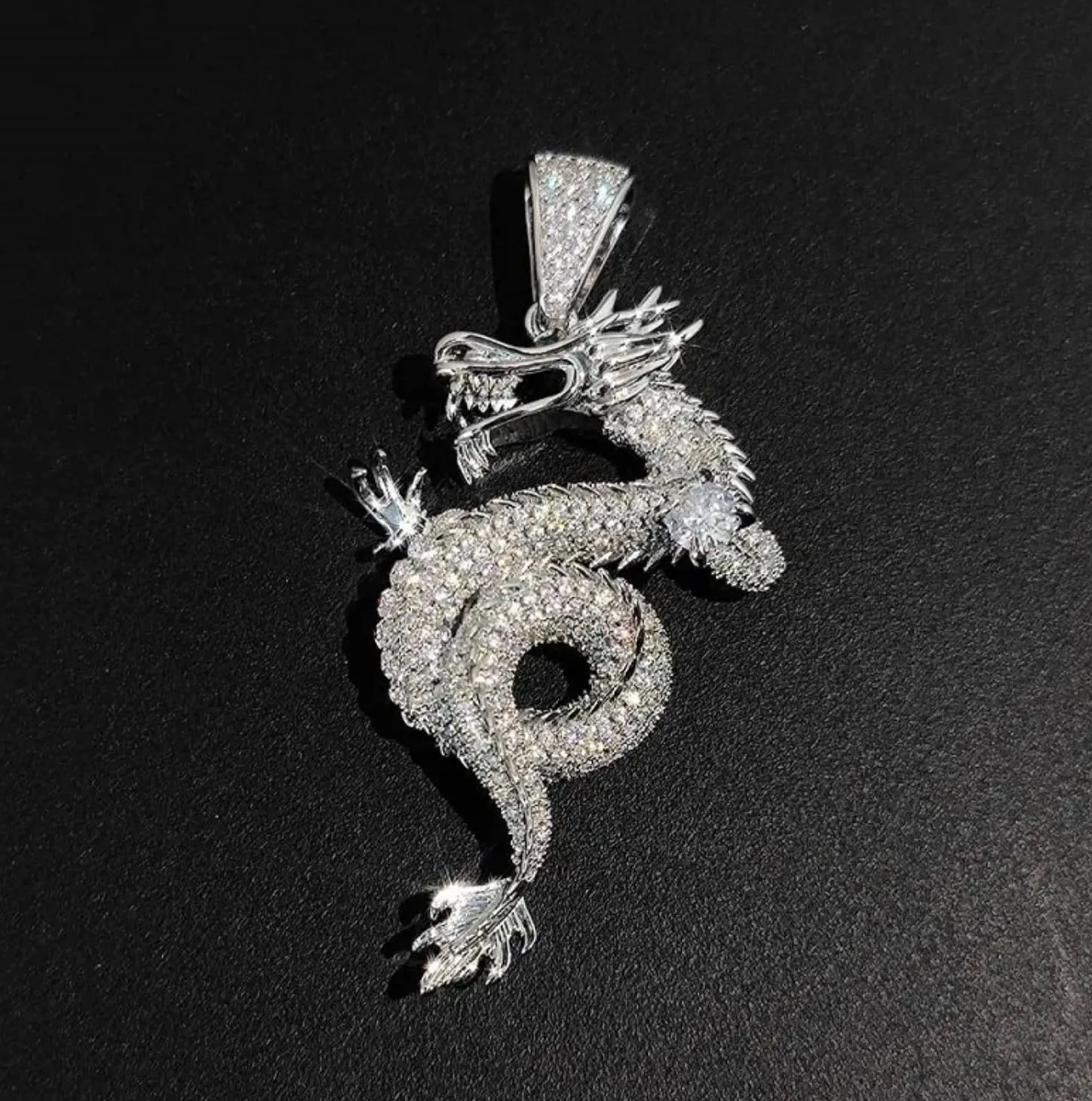 Dragon Pendant | Hip Hop Pendant | Iced Out Pendant | Diamond Dragon Pendant | Hip Hop Chain | Iced Necklace | Hip Hop Jewelry | Iced Out