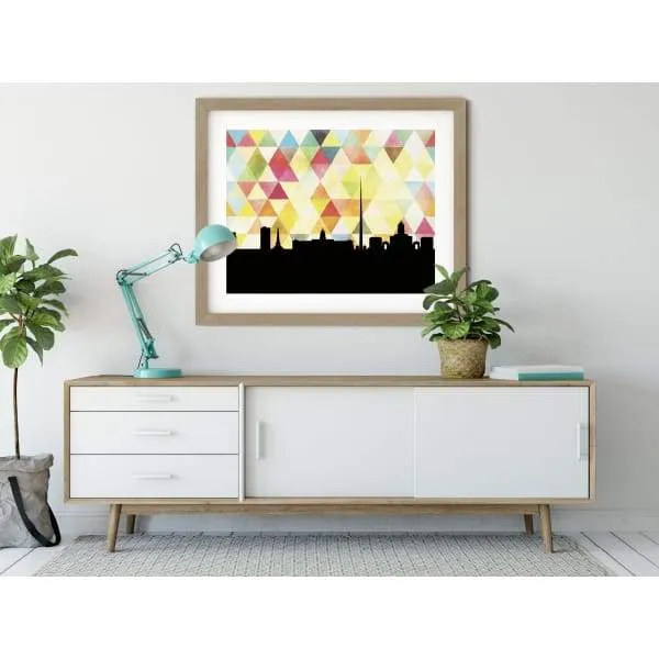 Dublin, Ireland geometric skyline