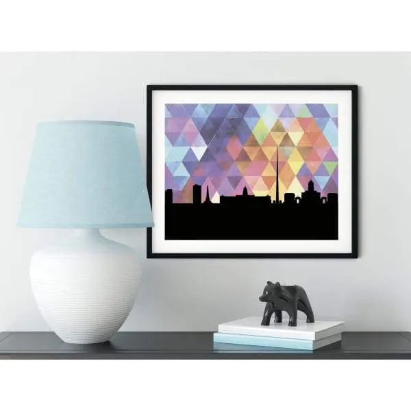 Dublin, Ireland geometric skyline