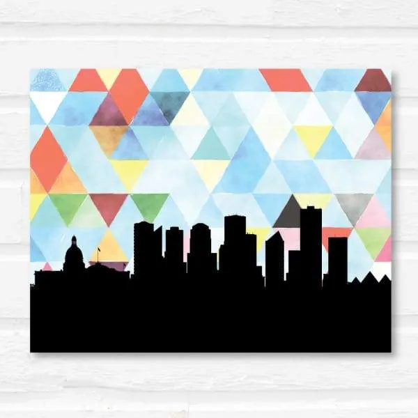 Edmonton, Alberta geometric skyline