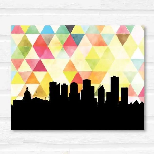 Edmonton, Alberta geometric skyline