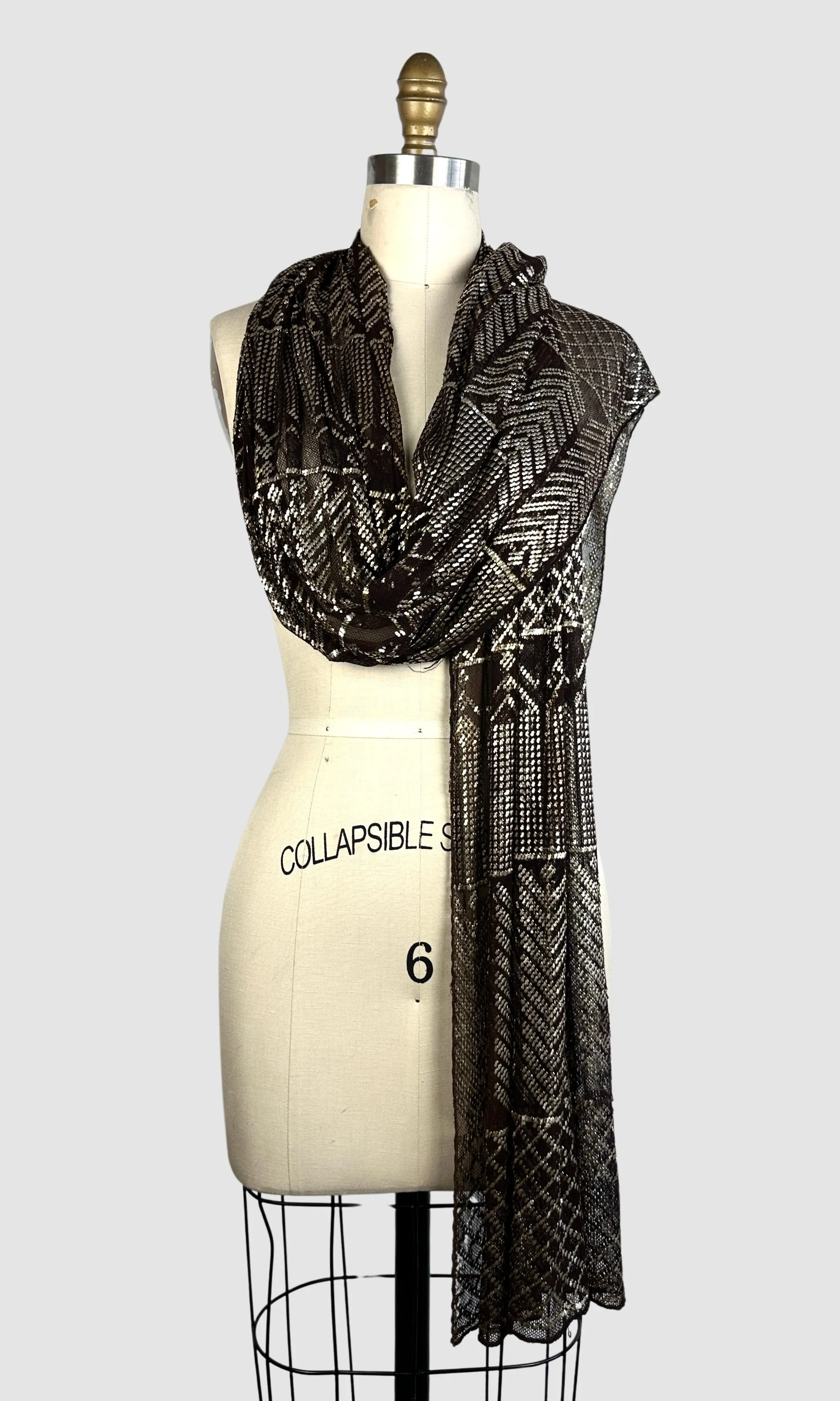 EGYPTIAN REVIVAL 20s Mesh & Metal Assuit