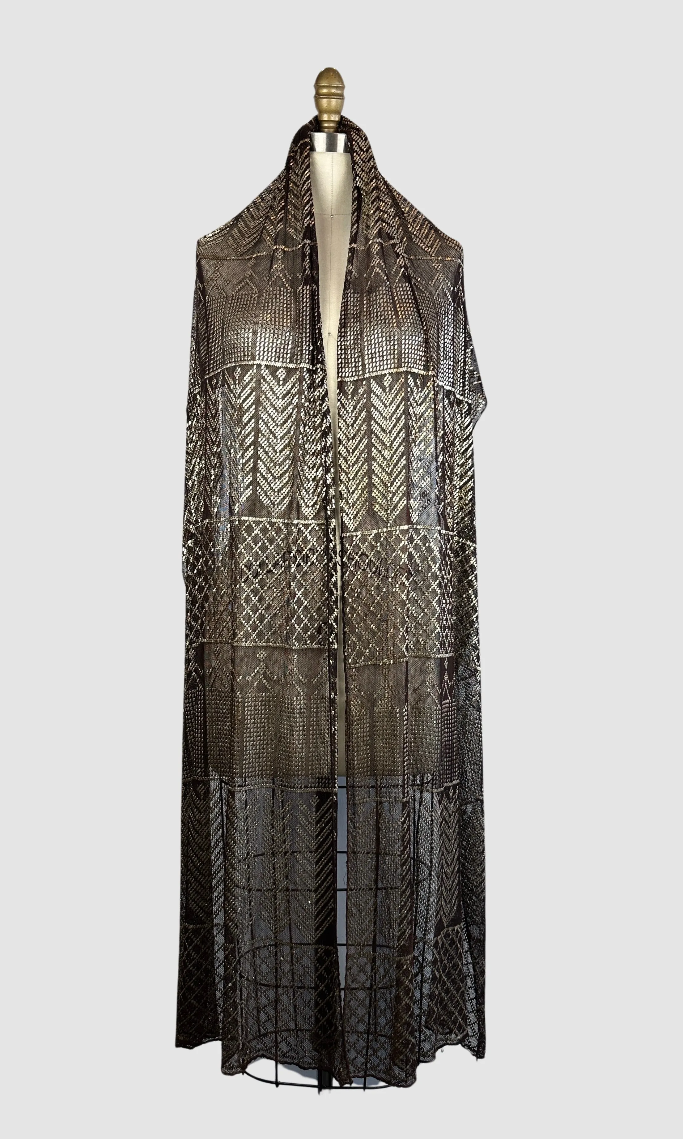 EGYPTIAN REVIVAL 20s Mesh & Metal Assuit