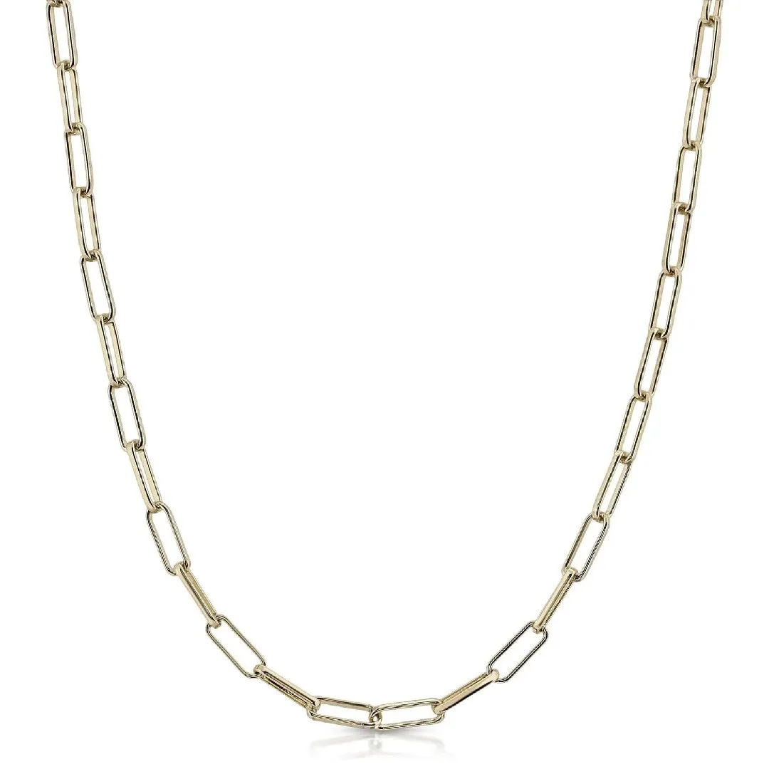 Eklexic Elongated Link Chain Necklace in Gold