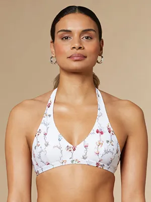 Eliza Halterneck Bikini Top White