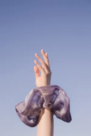 Ella Oversized Silk Pleated Scrunchie (more colors available)