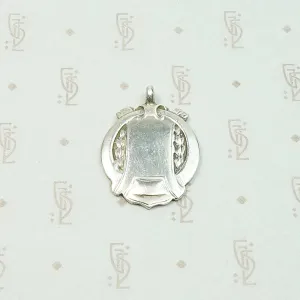 English Art Deco Sterling Silver Medal Fob