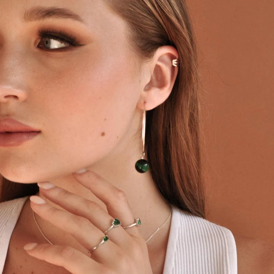 Eternity Emerald Ring In Sterling Silver