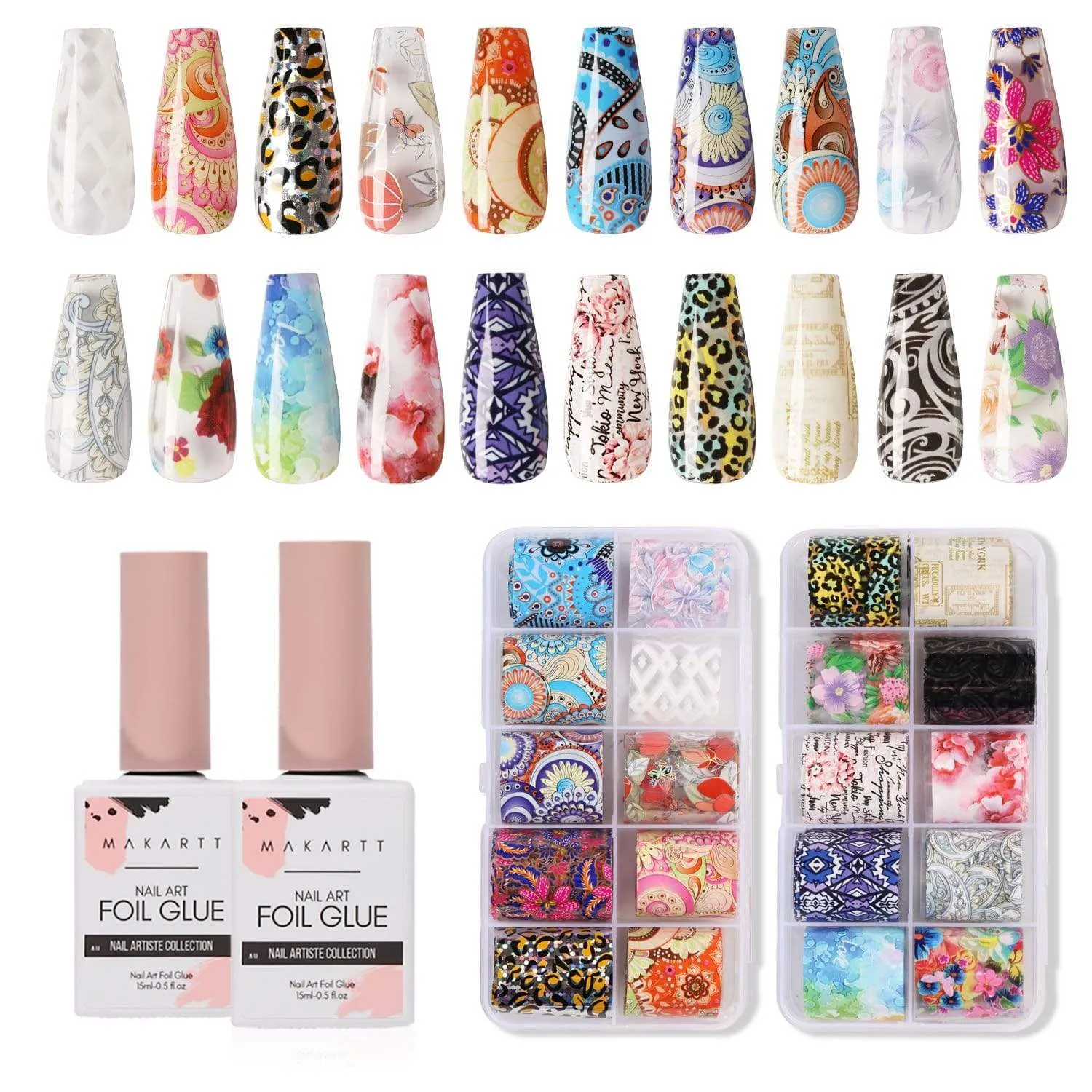 Exotic Charm Nail Foil Decoration Set