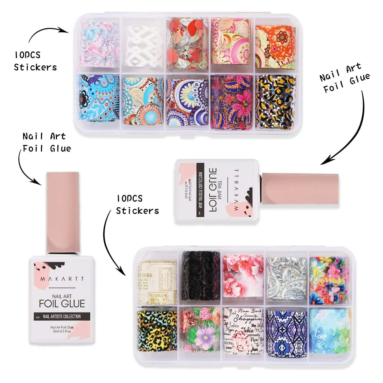 Exotic Charm Nail Foil Decoration Set