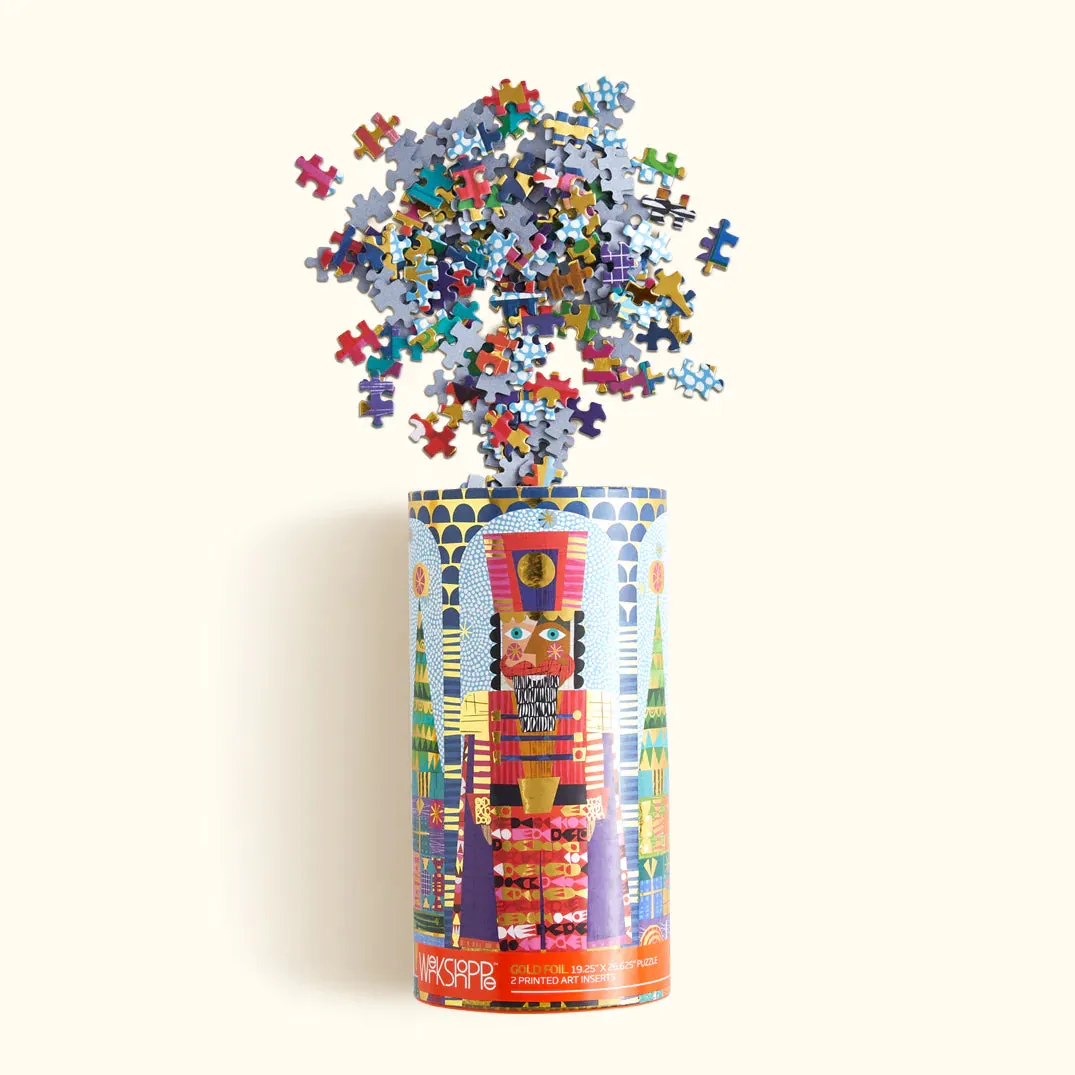 Festive Nutcracker Gold Foil 1000 Piece Puzzle