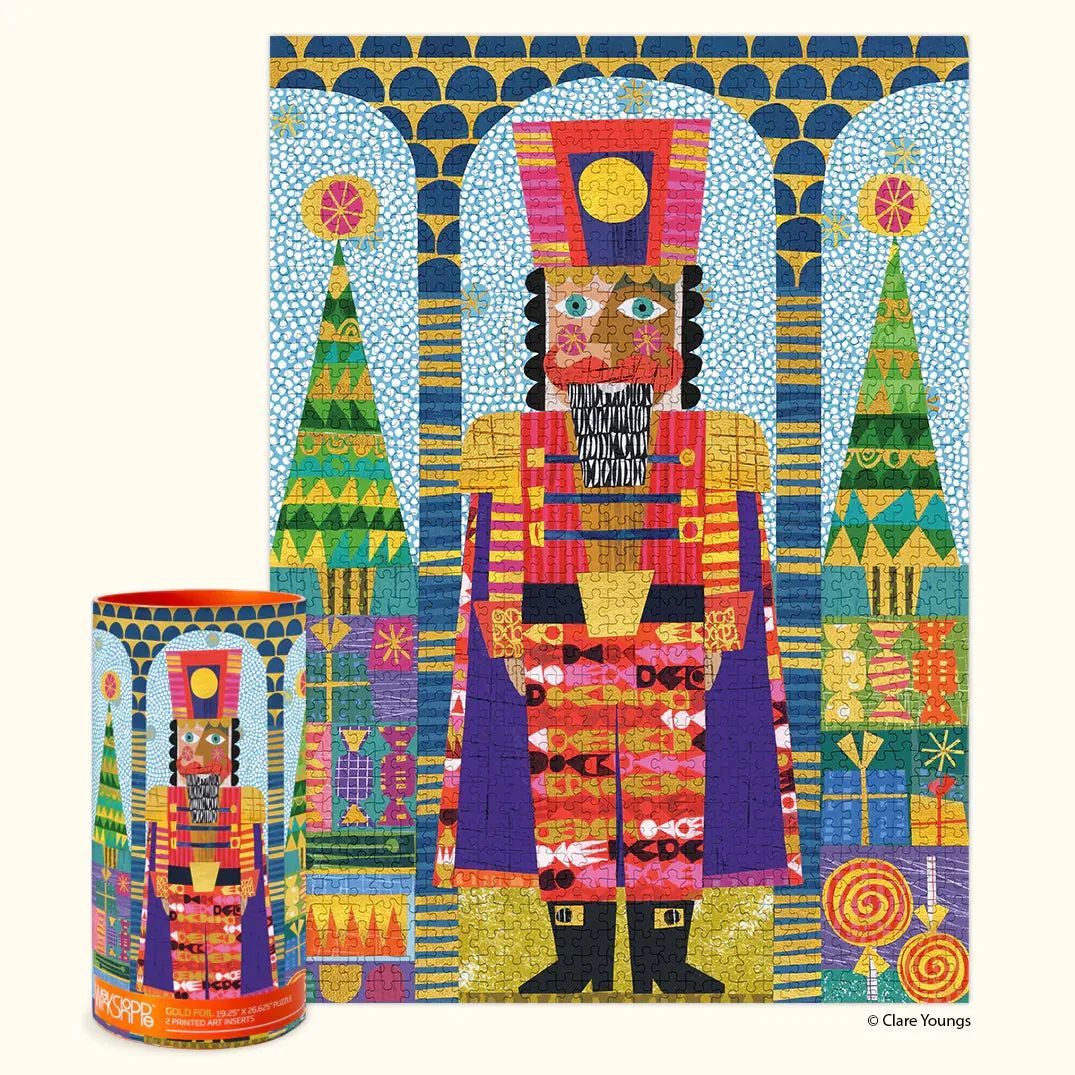 Festive Nutcracker Gold Foil 1000 Piece Puzzle