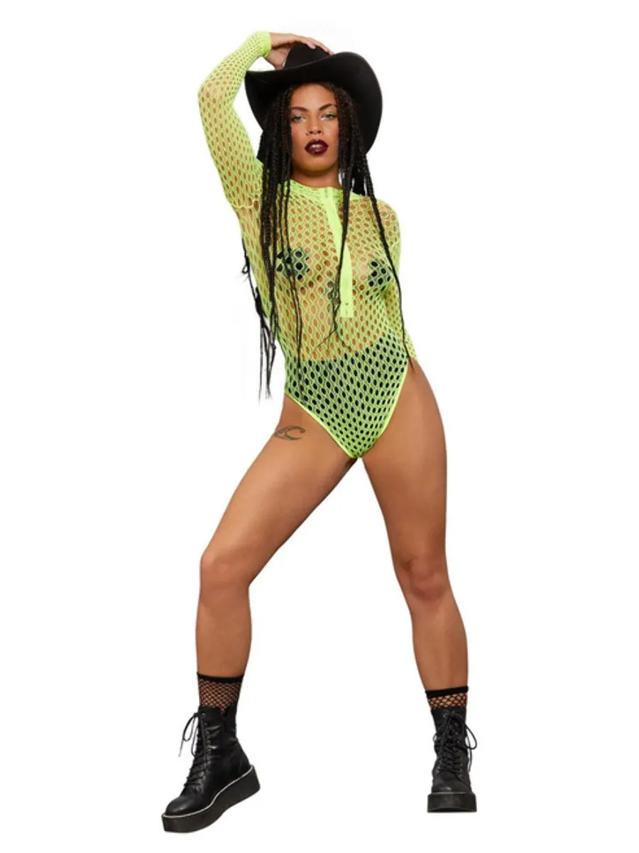 Fever long sleeved zipped body suit
