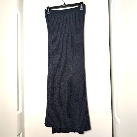 Free people skirt ribbed midi better days long sweater skirt w split cozy