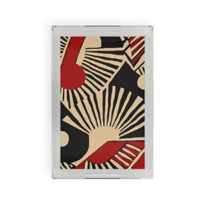 Geometric Sunburst Serving Tray