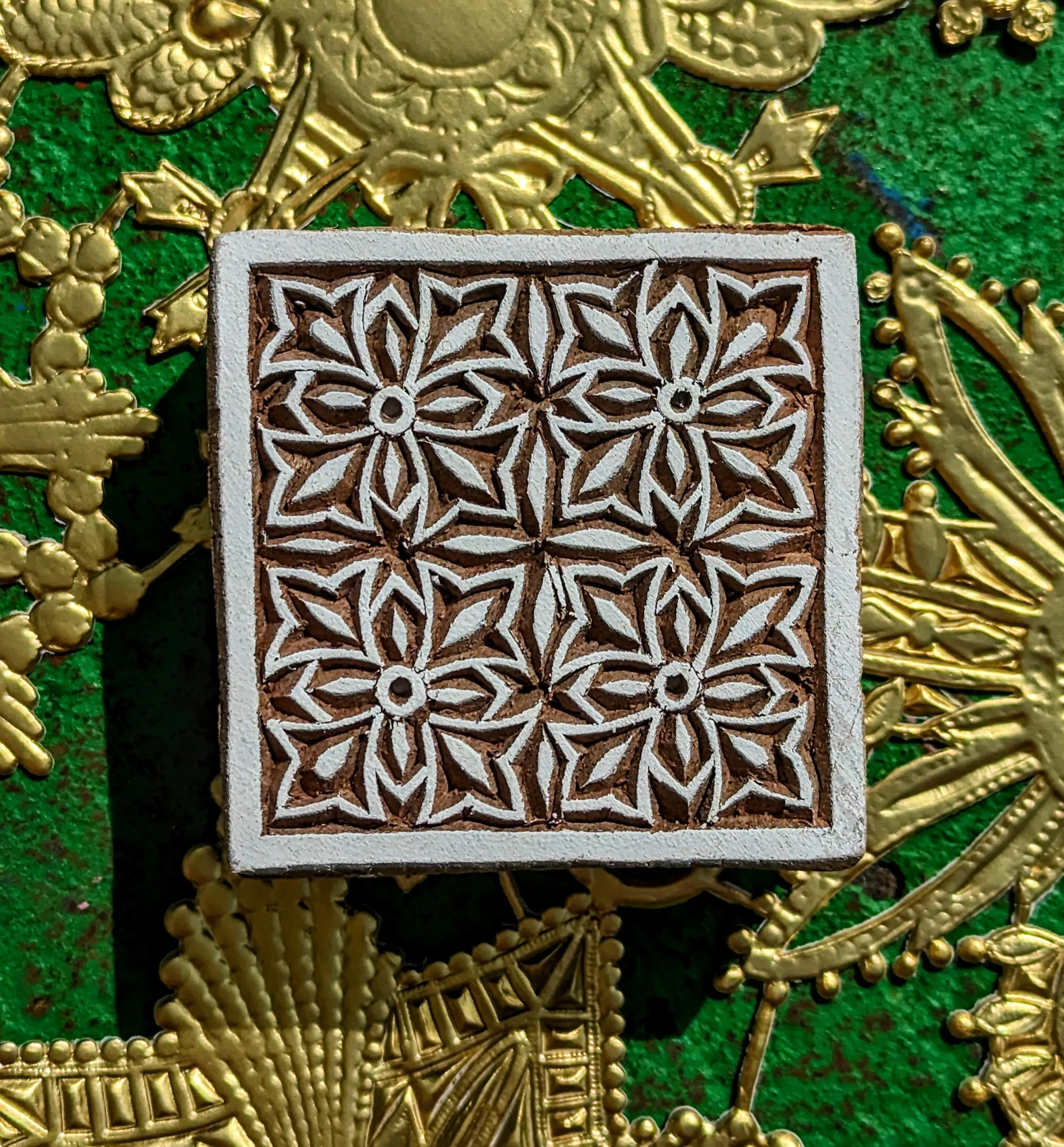 Geometric tile woodblocks
