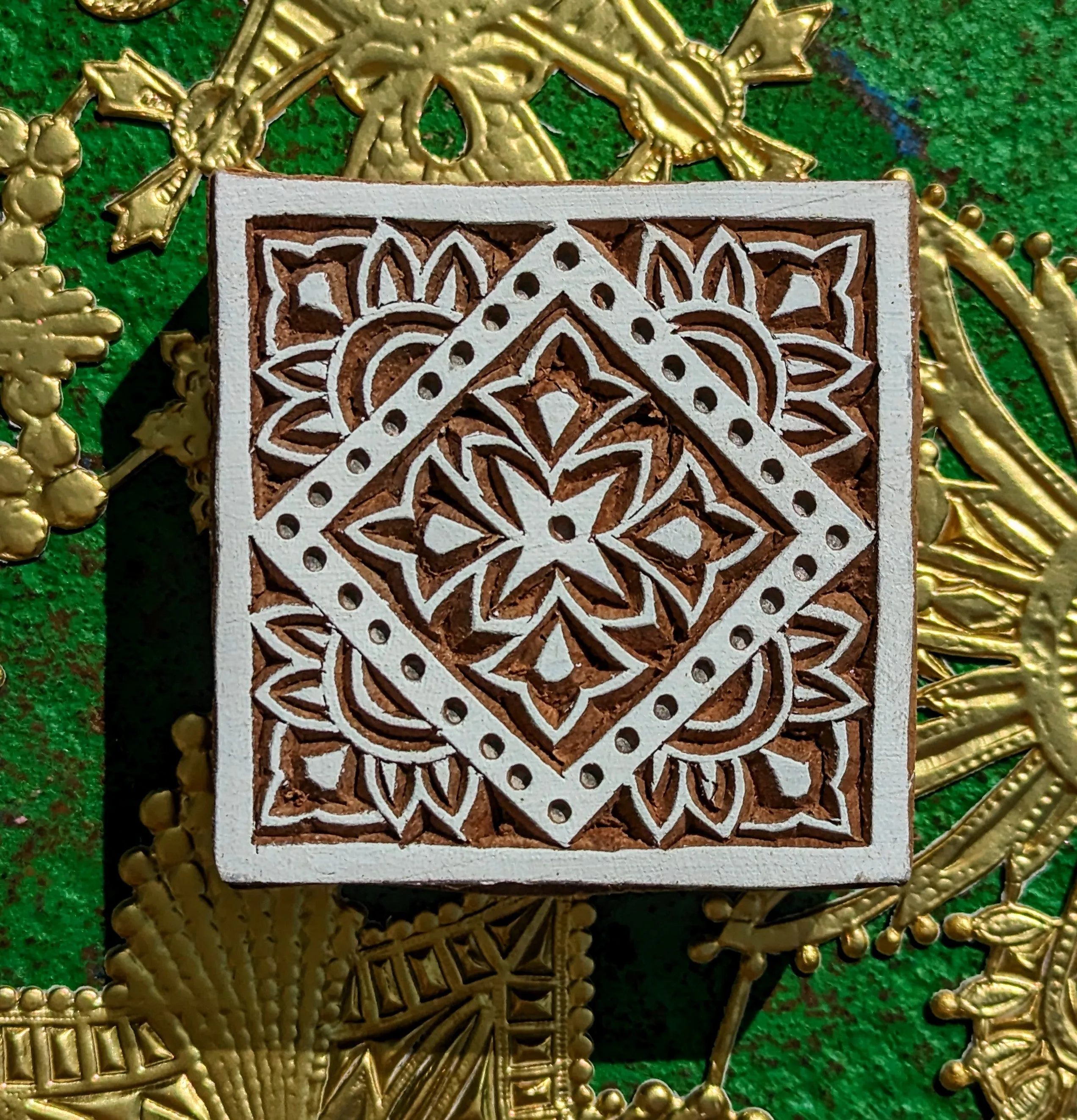 Geometric tile woodblocks