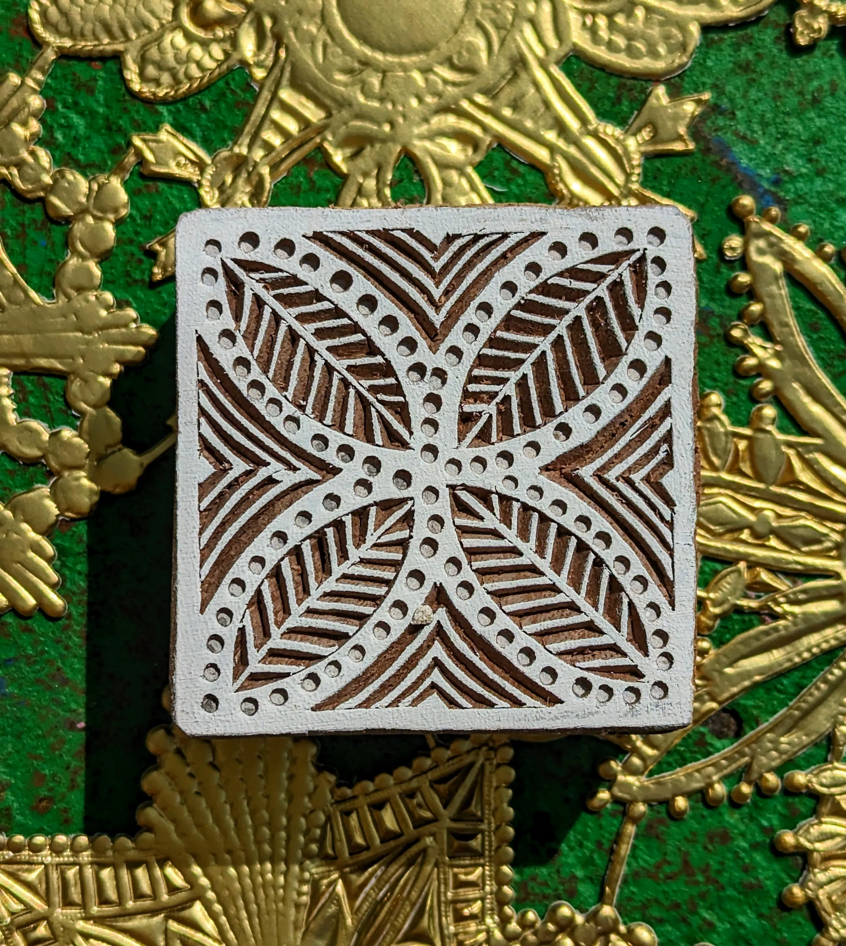 Geometric tile woodblocks