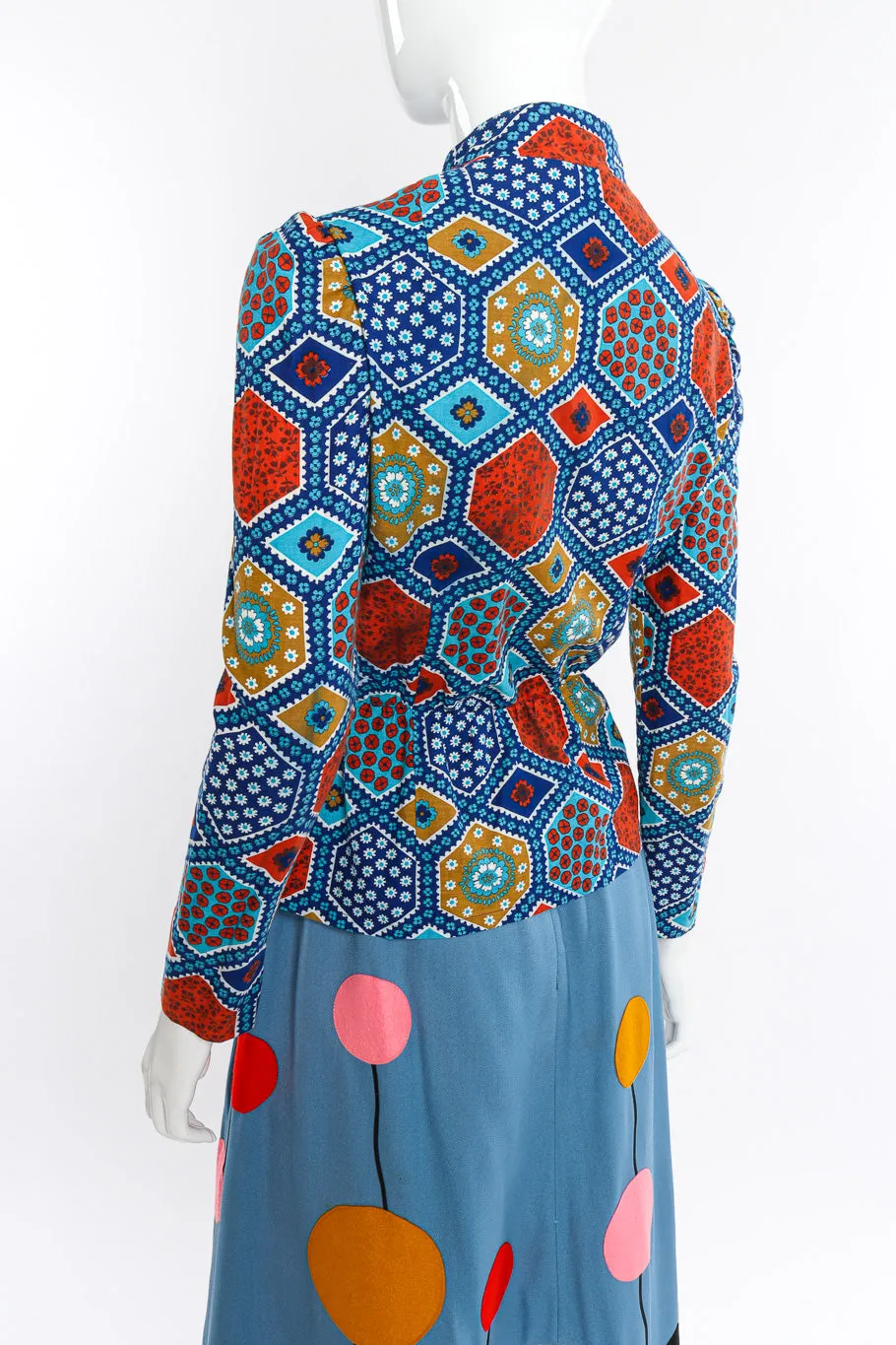 Geometric Top and Skirt Set
