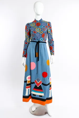 Geometric Top and Skirt Set