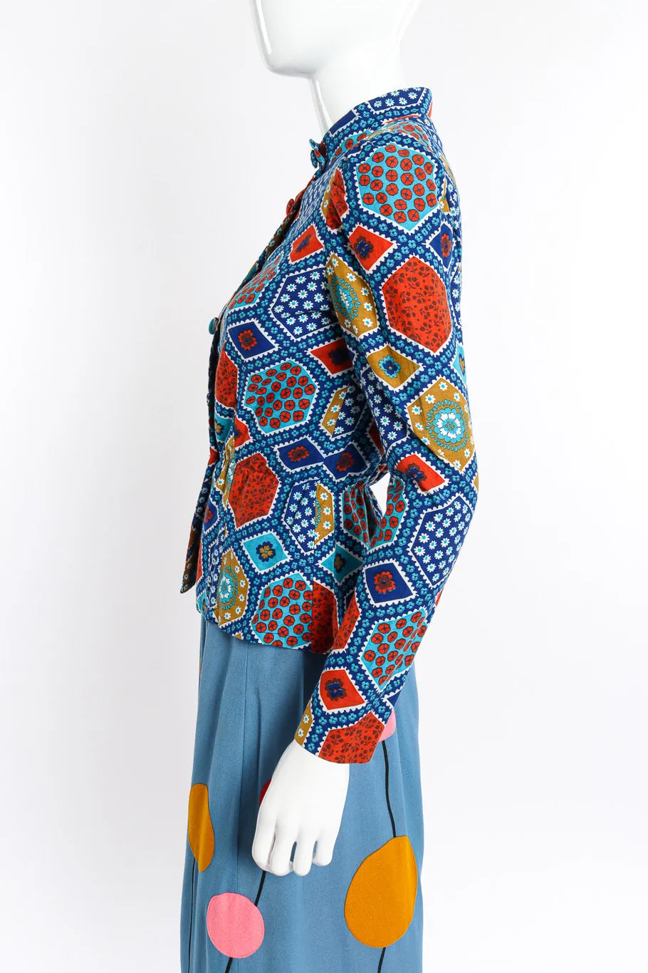 Geometric Top and Skirt Set