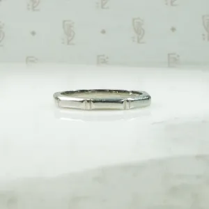 Geometric White Gold Band c.1940