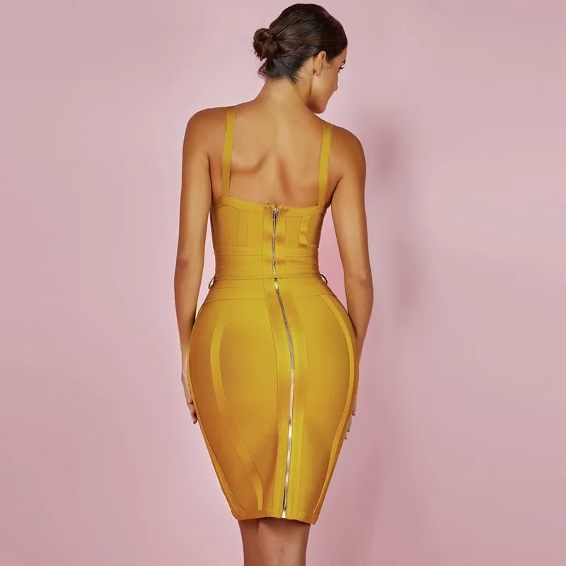 Ginger Tie Waist Sexy Party Dresses